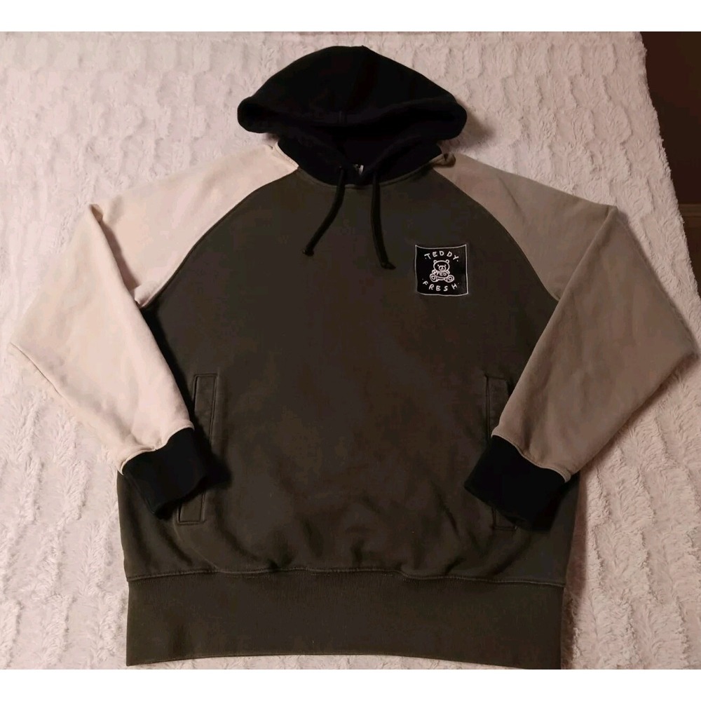 Teddy Fresh Color Block Hoodie 2.0 Grey Men's Size Small Multicolor Pullover